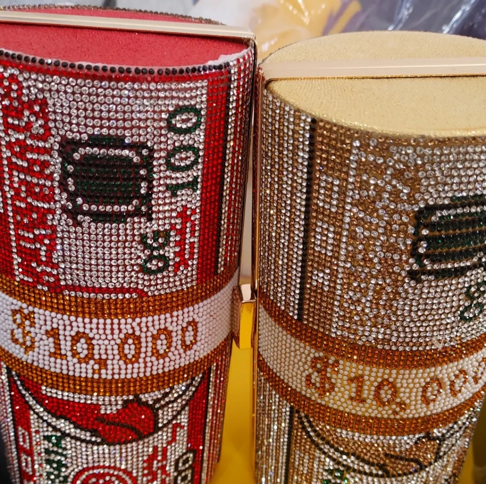 Rhinestone money bag